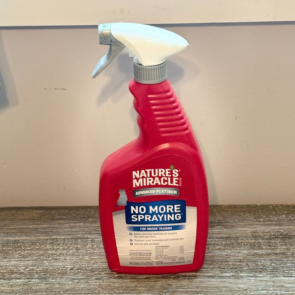 NEW Nature's Miracle 24oz Platinum Spray - Prevent Cat Spraying Indoors Safely